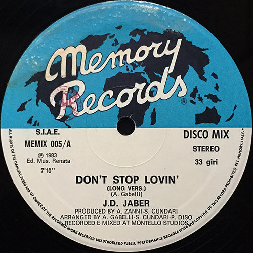 J.D. JABER // DON'T STOP LOVIN' (6:54/3:45)