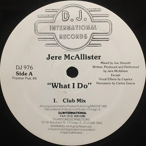 JERE McALLISTER // WHAT I DO (3VER)