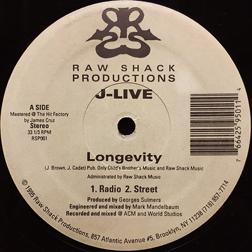 J-LIVE // LONGEVITY (2VER) / BRAGGIN' WRITES