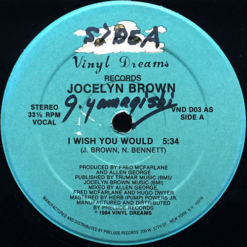 JOCELYN BROWN // I WISH YOU WOULD (5:34) / DUB (5:52)
