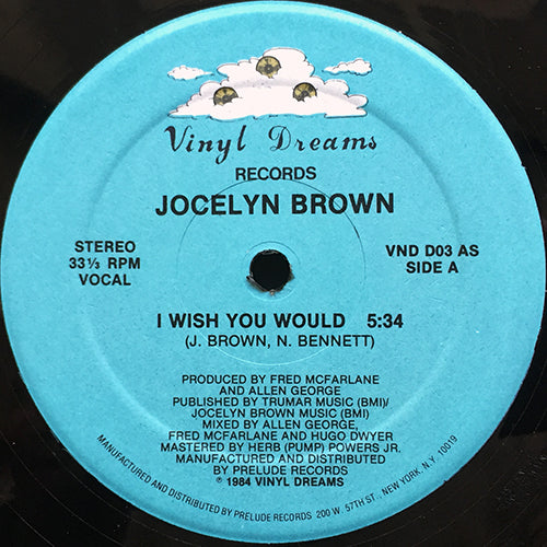 JOCELYN BROWN // I WISH YOU WOULD (5:34) / DUB (5:52)