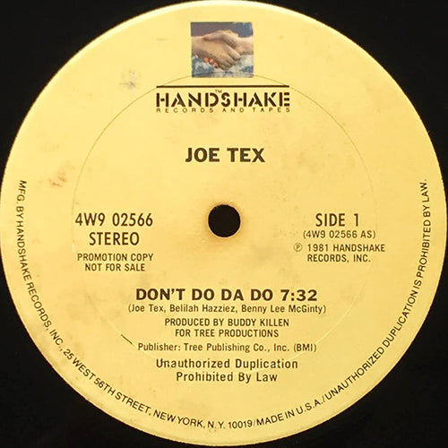 JOE TEX // DON'T DO DA DO (7:32)