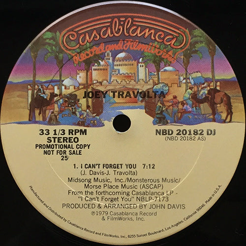 JOEY TRAVOLTA // I CAN'T FORGET YOU (7:12) / WHAT DID LOVE EVER DO FOR YOU (5:27)