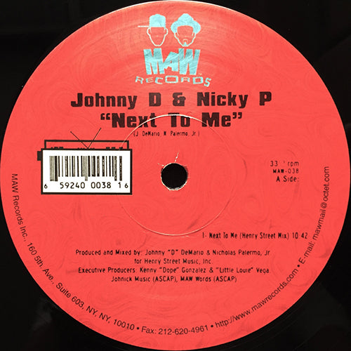 JOHNNY D & NICKY P // NEXT TO ME / YES YOU DEW (2VER)