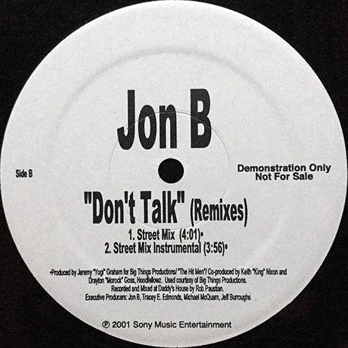 JON B // DON'T TALK (REMIX) (5VER)