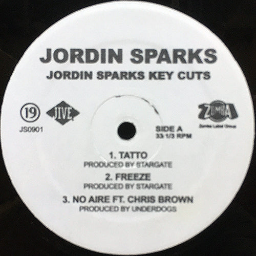 JORDIN SPARKS // KEY CUTS (EP) inc. TATOO / FREEZE / NO AIRE feat. CHRIS BROWN / ONE STEP AT A TIME / JUST FOR THE RECORDS / NEXT TO YOU
