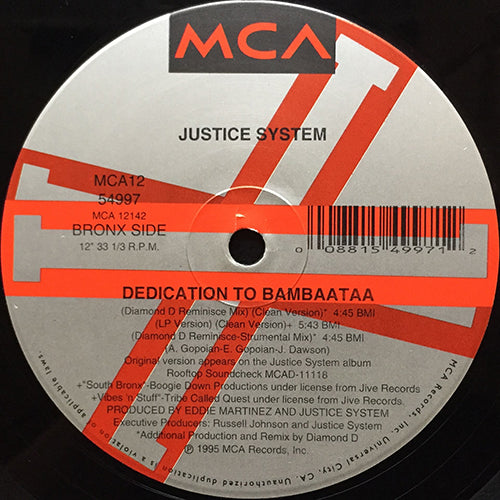 JUSTICE SYSTEM // DEDICATION TO BAMBAATAA (6VER) – next records japan