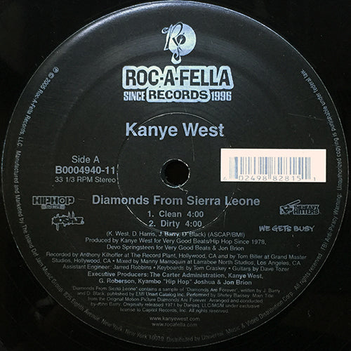 KANYE WEST // DIAMONDS FROM SIERRA LEONE (4VER)