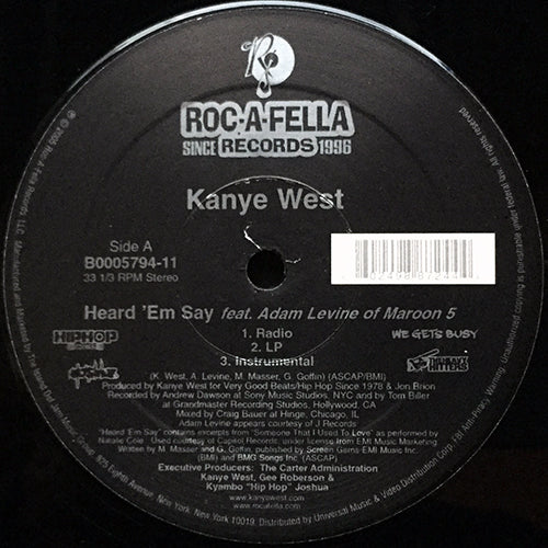 KANYE WEST // HEARD 'EM SAY (3VER) / TOUCH THE SKY (3VER)
