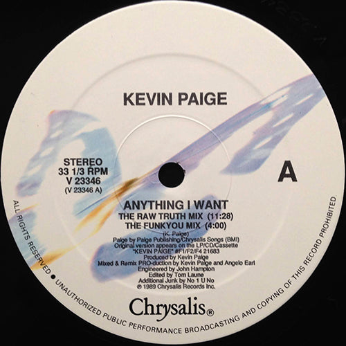 KEVIN PAIGE // ANYTHING I WANT (4VER)