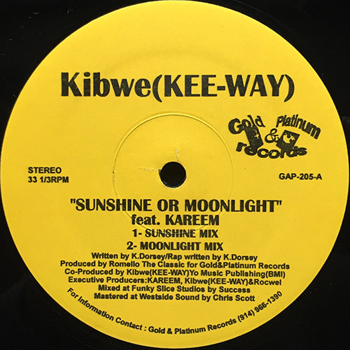 KIBWE (KEE-WAY) feat. KAREEM // SUNSHINE OR MOONLIGHT (3VER) / WHATEVER YOU LIKE