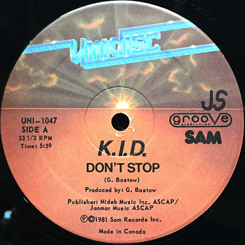 K.I.D. // DON'T STOP (5:59) / DO IT AGAIN (5:23)
