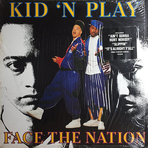 KID 'N PLAY // FACE THE NATION (LP) inc. IT'S ALRIGHT Y'ALL / BACK ON WAX / GOT A GOOD THING GOING ON / NEXT QUESTION / FOREPLAY / SLIPPIN / AIN'T GONNA HURT NOBODY / GIVE IT HERE / BILL'S AT THE DOOR / TOE TO TOE