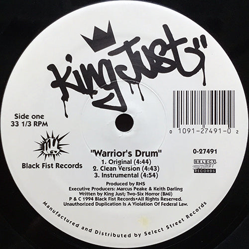 KING JUST // WARRIOR'S DRUM (3VER) / MOVE ON 'EM STOMP (3VER)