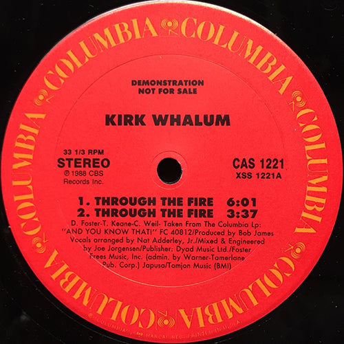 KIRK WHALUM // THROUGH THE FIRE (6:01/3:37)