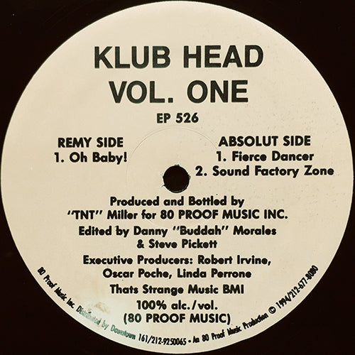 KLUB HEAD // VOL. ONE (EP) inc. OH BABY! / FIERCE DANCER / SOUND FACTORY ZONE