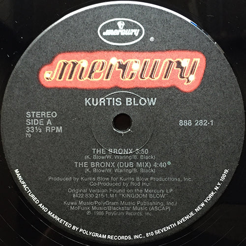 KURTIS BLOW // THE BRONX (3VER) / UNTIL PARTY JAM