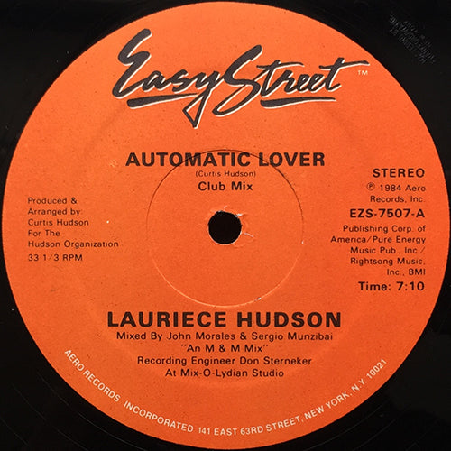 LAURIECE HUDSON // AUTOMATIC LOVER (CLUB MIX) (7:10) / (DUB) (9:45)