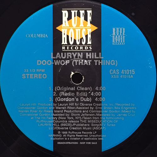 LAURYN HILL // DOO WOP (THAT THING) (6VER) – next records japan