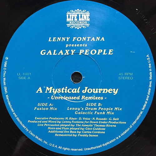 LENNY FONTANA presents GALAXY PEOPLE // A MYSTICAL JOURNEY (UNRELEASED REMIXES) (3VER)