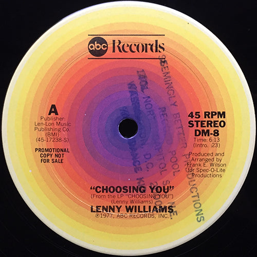 LENNY WILLIAMS // CHOOSING YOU (6:13)