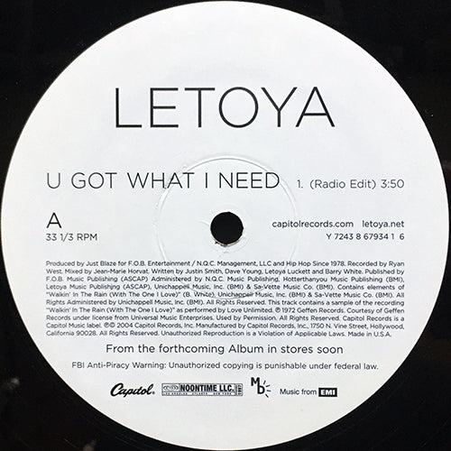 LETOYA // U GOT WHAT I NEED (3VER)