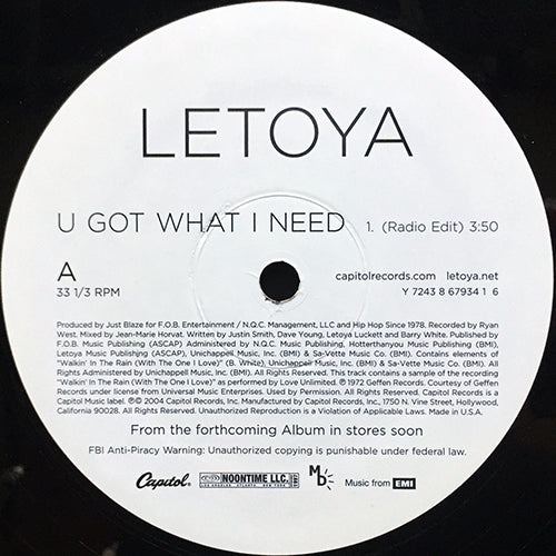 LETOYA // U GOT WHAT I NEED (3VER)