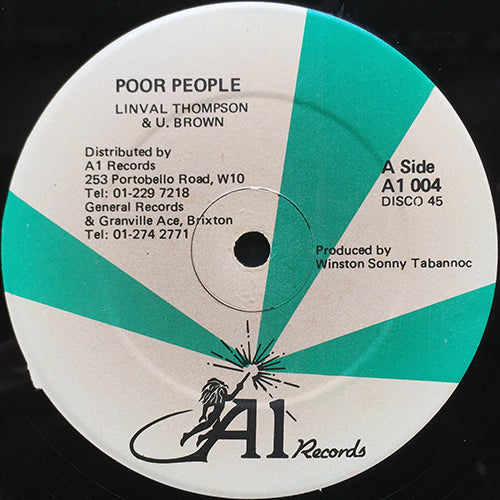LINVAL THOMPSON & U BROWN // POOR PEOPLE / REGGAE DUB