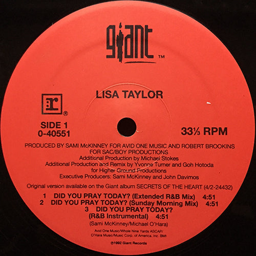 LISA TAYLOR // DID YOU PRAY TODAY? (5VER)
