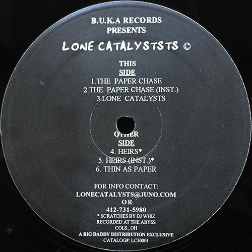 LONE CATALYSTS // THE PAPER CHASE (2VER) / LONE CATALYSTS / HEIRS (2VER) / THIN AS PAPER