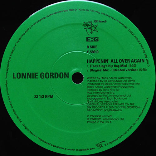 LONNIE GORDON // HAPPENIN' ALL OVER AGAIN (4VER)