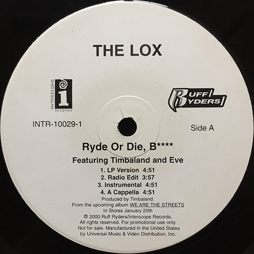 LOX feat. TIMBALAND & EVE // RYDE OR DIE B**** (5VER) / WE ARE THE STREETS (3VER)