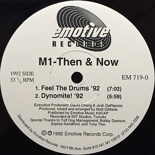 M1 // THEN & NOW (EP) inc. FEEL THE DRUMS '92 (2VER) / DYNOMITE '92 (2VER)