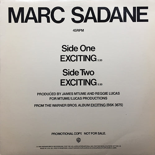 MARC SADANE // EXCITING (5:30)