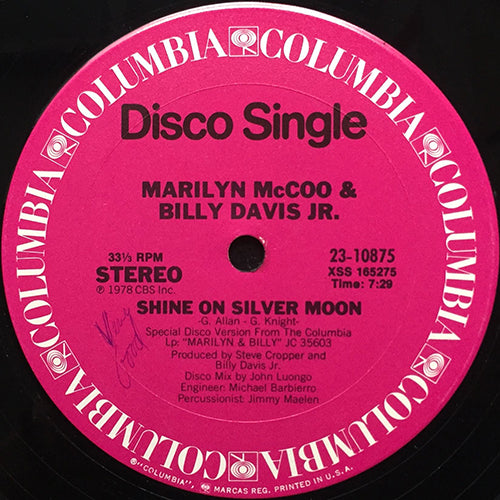 MARILYN MCCOO & BILLY DAVIS JR. // SHINE ON SILVER MOON (7:29) / I GOT THE WORDS, YOU GOT THE MUSIC (5:06)