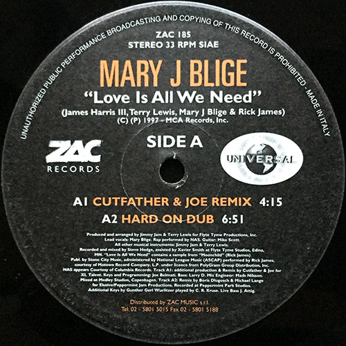MARY J. BLIGE feat. NAS // LOVE IS ALL WE NEED (REMIX & ORIGINAL) (4VER)