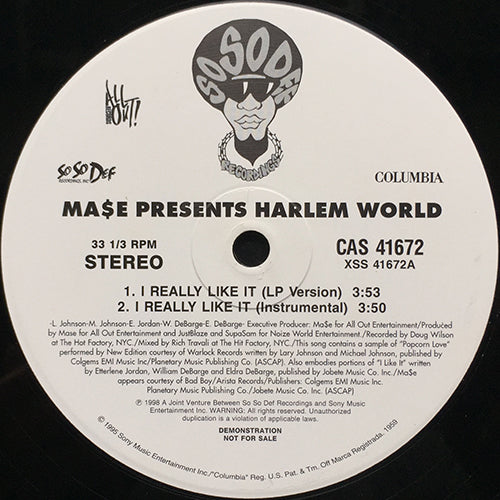MASE presents HARLEM WORLD // I REALLY LIKE IT (2VER) / MEANING OF FAMILY (2VER)