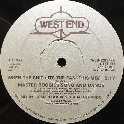 MASTER BOOGIES SONG AND DANCE // WHEN THE SHIT HITS THE FAN (8:30/5:17)