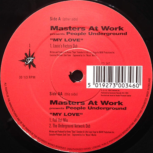 MASTERS AT WORK presents PEOPLE UNDERGROUND // MY LOVE (3VER)