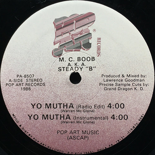 M.C. BOOB A.K.A. STEADY B // YO MUTHA (2VER) / BRING THE BEAT BACK (2VER)