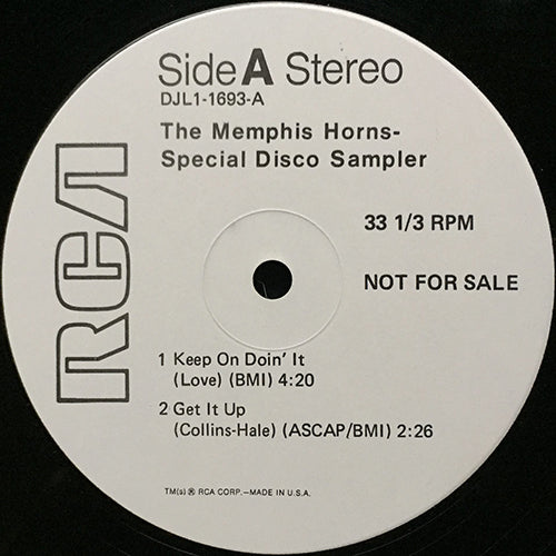 MEMPHIS HORNS // KEEP ON DOIN' IT (4:20) / GET IT UP (2:26) / DISCO PARTY (4:58) / MOVE YOUR FEET (2:43)