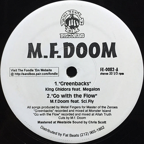 M.F. DOOM // GREENBACKS (2VER) / GO WITH THE FLOW (2VER)