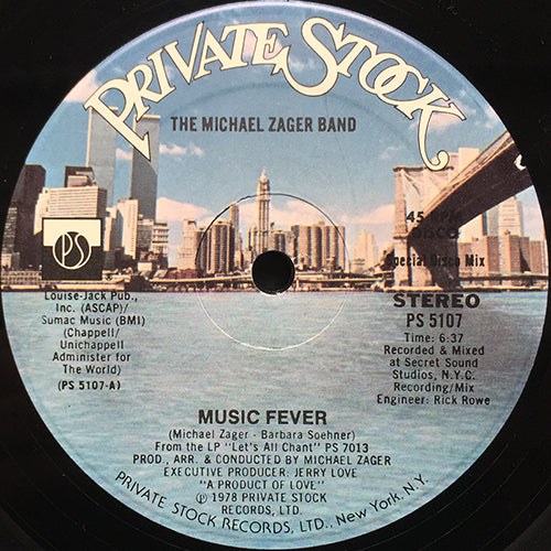 MICHAEL ZAGER BAND // MUSIC FEVER (SPECIAL DISCO MIX) (6:37) / FREAK (SPECIAL DISCO MIX) (5:30)