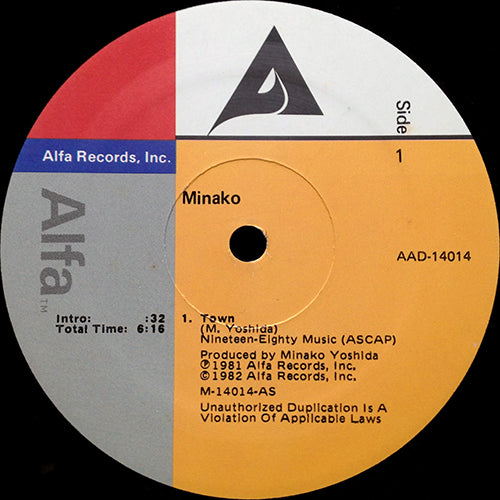 MINAKO // TOWN (6:16) / BLACK EYE LADY (4:54)