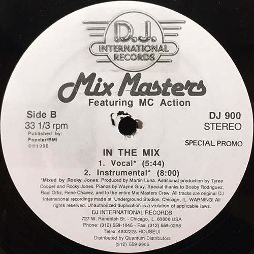 MIX MASTERS feat. MC ACTION / JACK-N-HOUSE // IN THE MIX (2VER) / I GOT TO GO TO WORK (2VER)