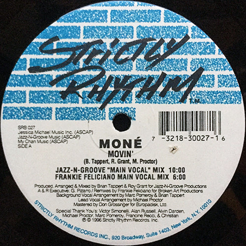 MONE // MOVIN' (JAZZ-N-GROOVE & FRANKIE FELICIANO MIXES) (4VER)