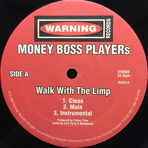 MONEY BOSS PLAYERS // PLAYERS PINNACLE (2VER) / CRAP GAME (2VER) / WALK WITH THE LIMP (3VER)