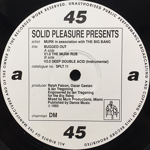 MURK in association with THE BIG BAND // BUGGED OUT V1.0 THE MURK RUB / V2. 0 DEEP DOUBLE ACID / V3.0 THE MURK TREGO RUB / V4.0 RADIO BUGGED