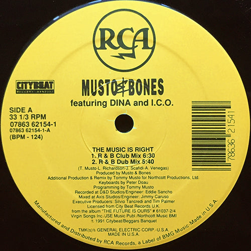 MUSTO & BONES // THE MUSIC IS RIGHT (4VER)
