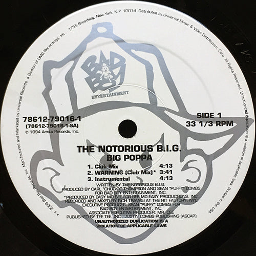 NOTORIOUS B.I.G. // BIG POPPA (3VER) / WARNING (3VER)